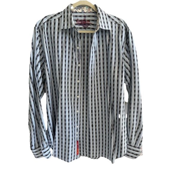 Designer Robert Graham Stunning Men’s Dress Shirt Large - Picture 2 of 15